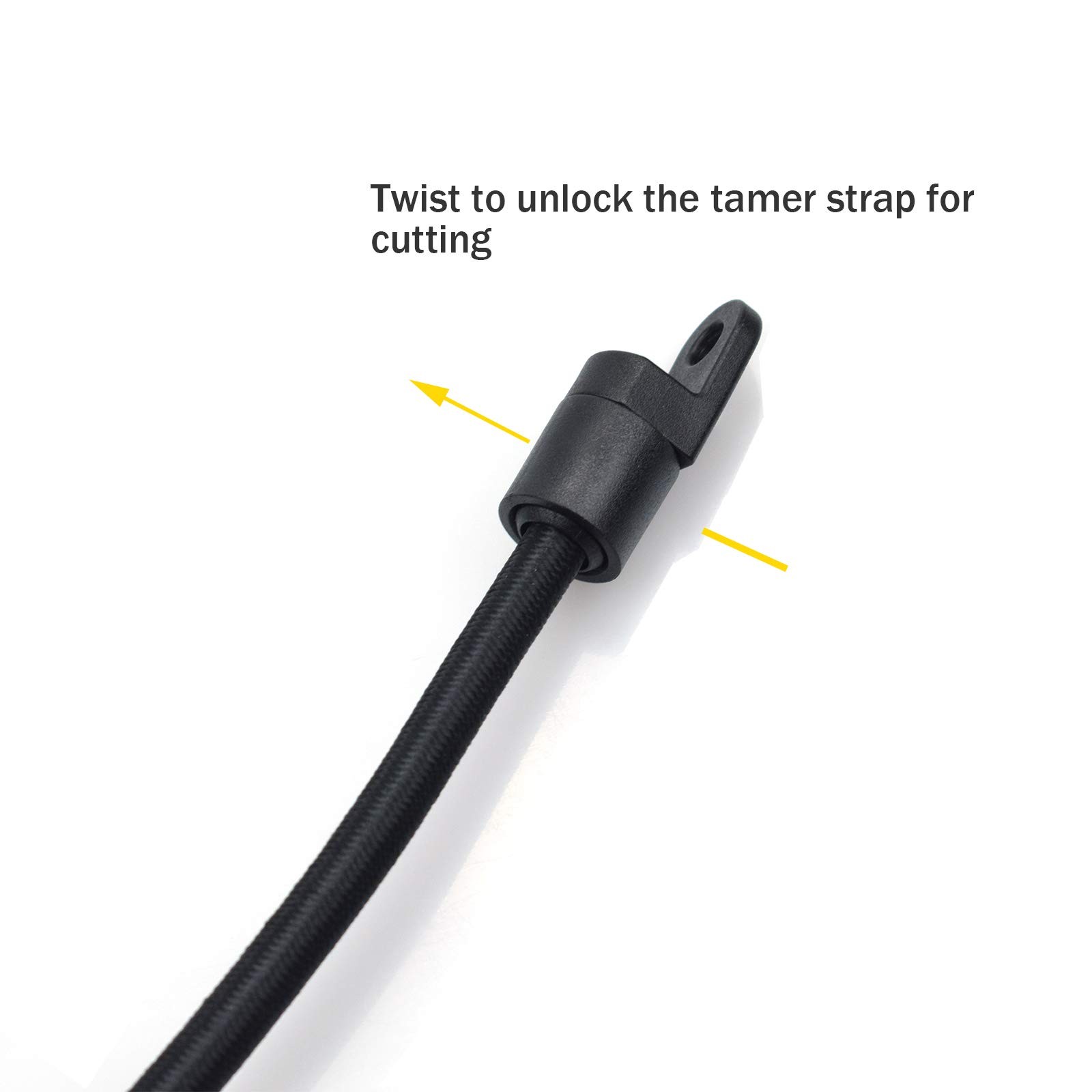 RANDDER Rod Tamer Deck Mount Straps 2 Pack, 6mm 18 inch, Black X 4pack