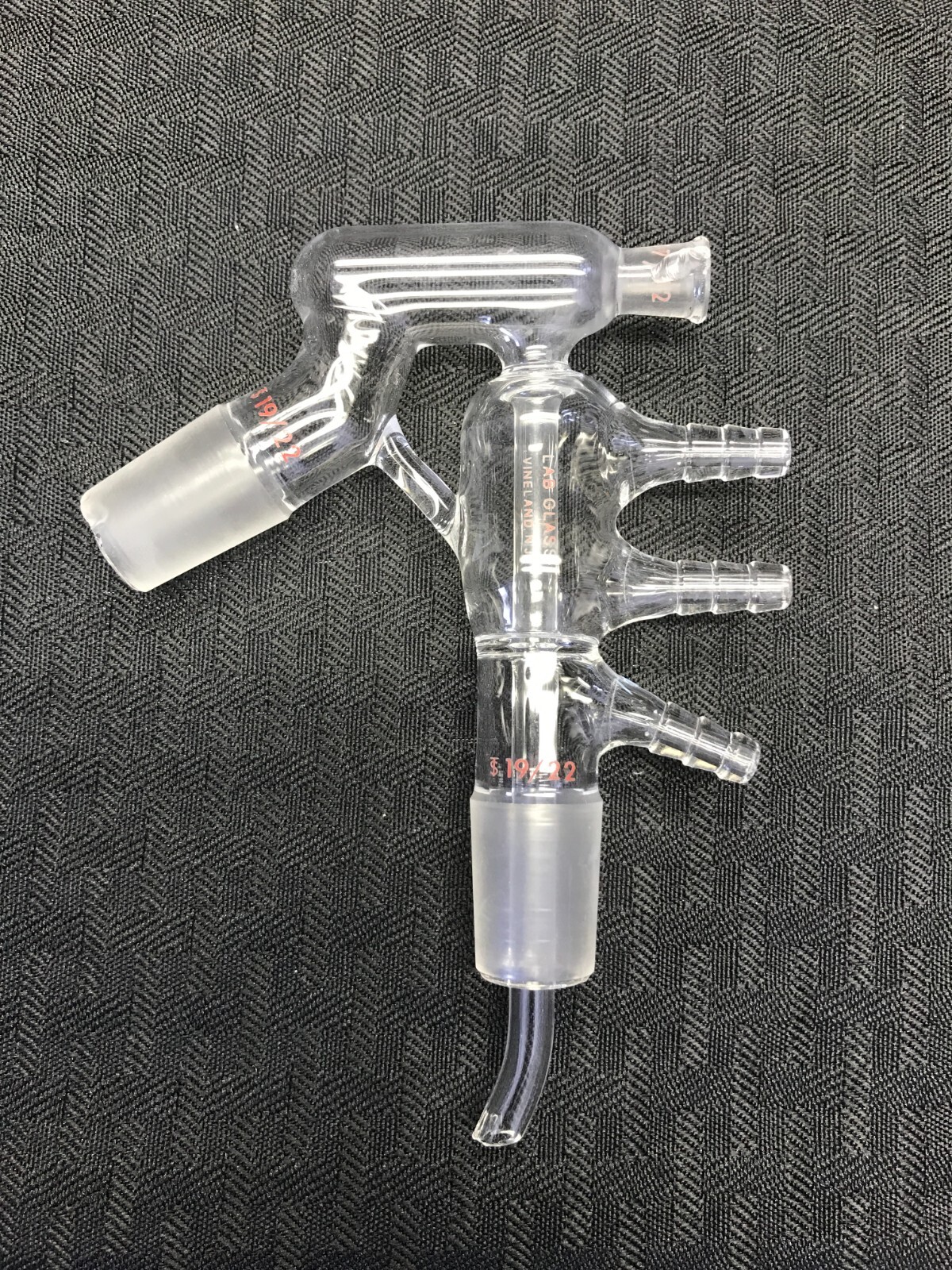 WILMAD LABGLASS Glass 19/22 Short Path Compact Vacuum Distillation Head 7/12 C