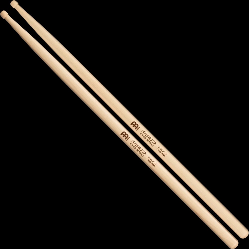 Meinl SB134 Hybrid 7A Drumstick, Maple, Heavy, Hybrid Tip, Pair