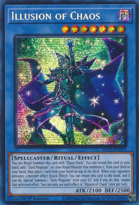 YUGIOH: 1X Illusion of Chaos MP23-EN017 Prismatic Secret Rare NM