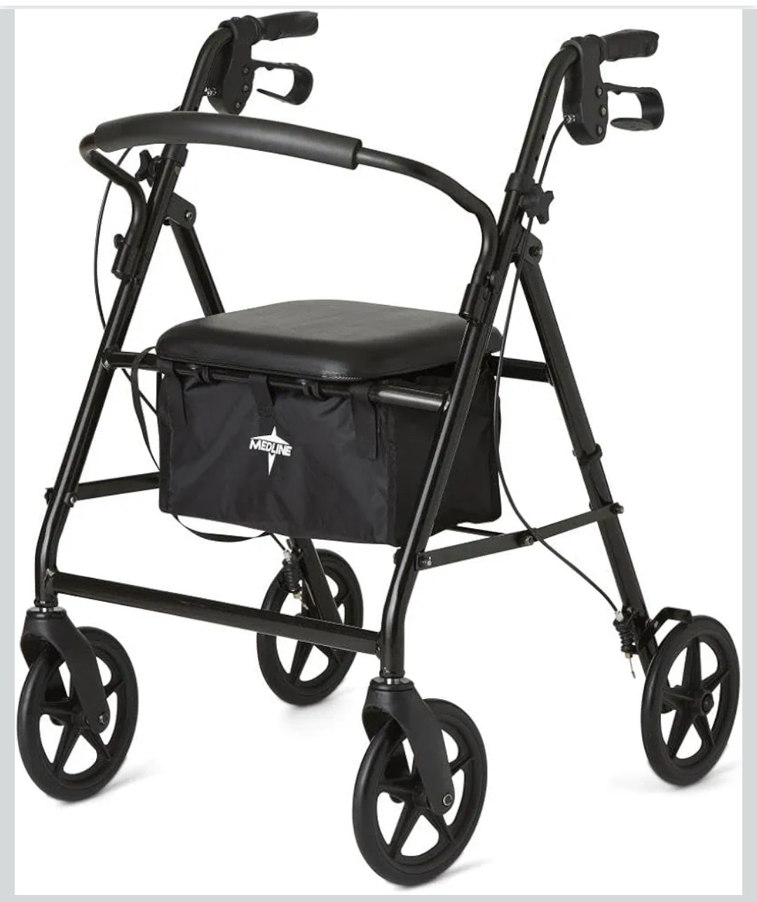 Medline Basic Steel Rollators with 6" Wheels - Black See Description