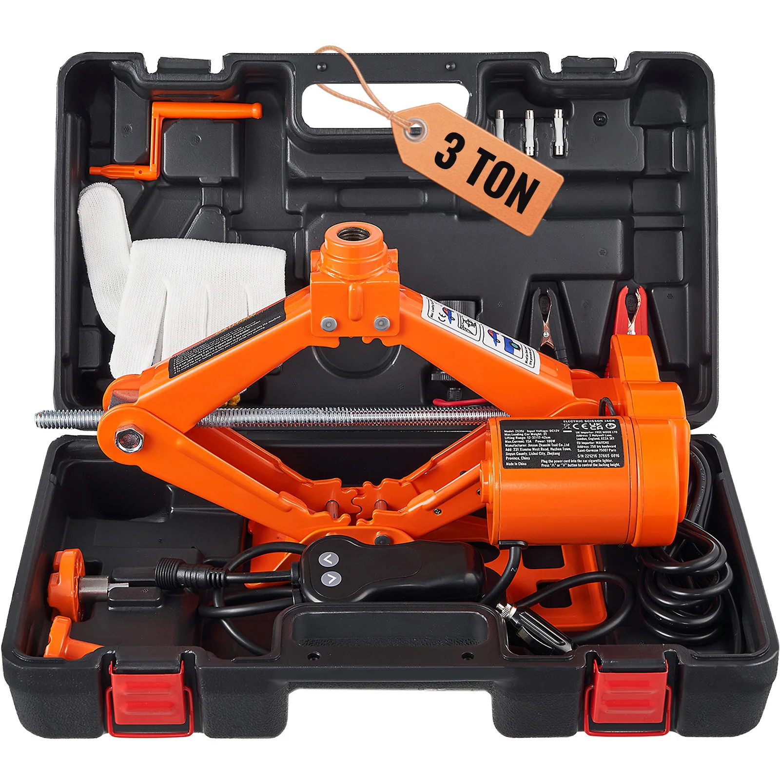 New Electric Car Jack 3 Ton/6600lbs 12V Electric Scissor Jack Portable Car Jack
