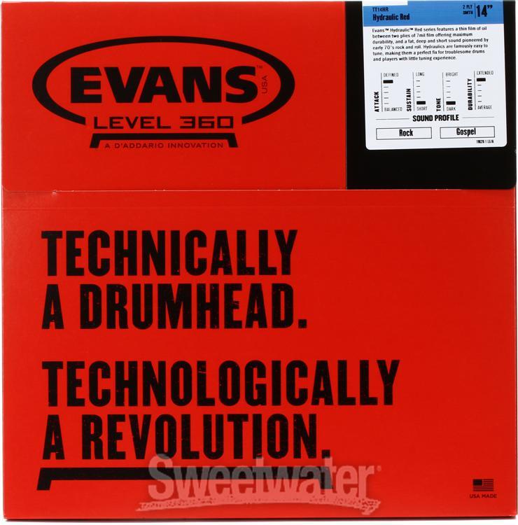Evans Hydraulic Series Drumhead - 14" - Red