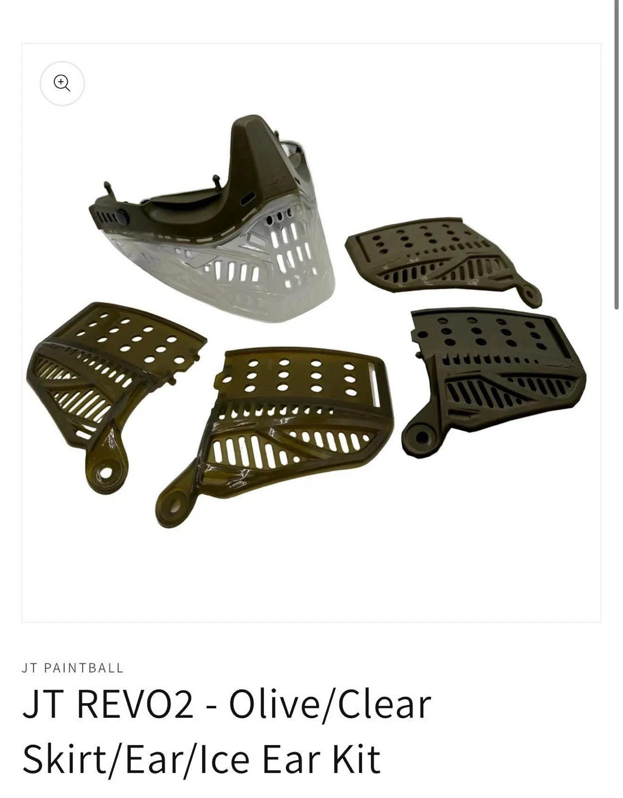 JT REVO2 Proflex Olive Nose/Ears & Clear Ice Set - Twister - Committed Paintball