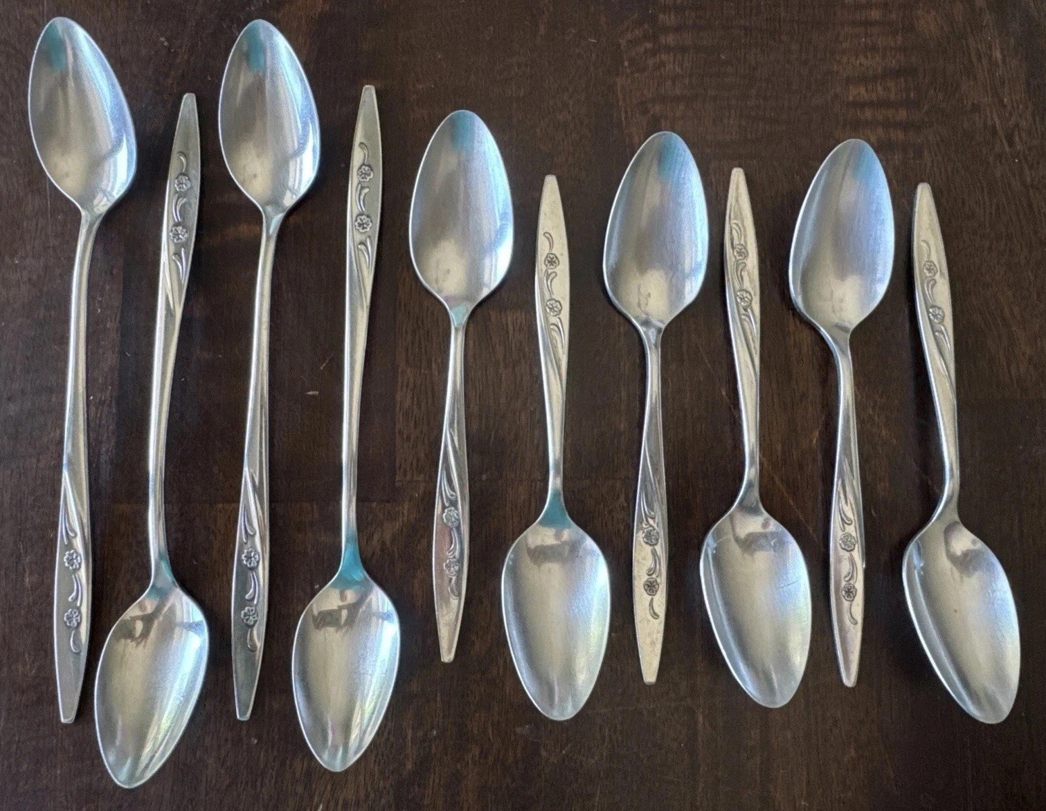 Onieda All American Stainless Flatware Spoons Maywood 10 Pieces Excellent Cond.