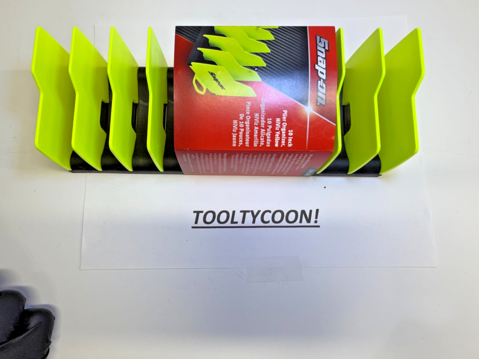 Snap-on Tools USA NEW HI VIZ 10" Anti-Slip Plier Organizer Tray Rack KAPL10HV