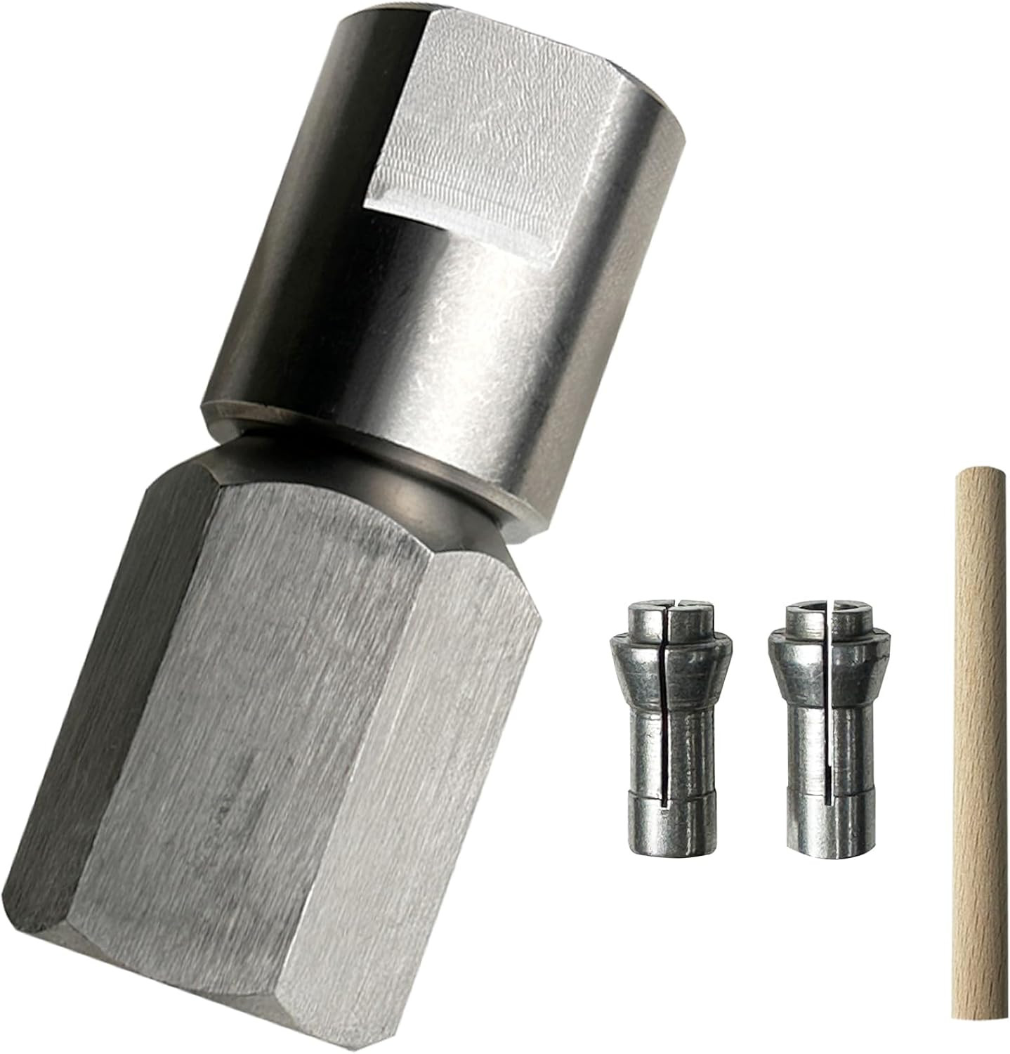 Stainless Steel Angle Grinder Adapter with 2 Collets 1/4" & 1/8"