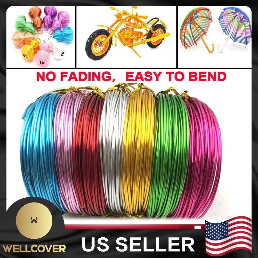 5 Metre x Aluminium WIRE for Craft & Jewellery Making Florist Floral 0.8/1/1.5MM
