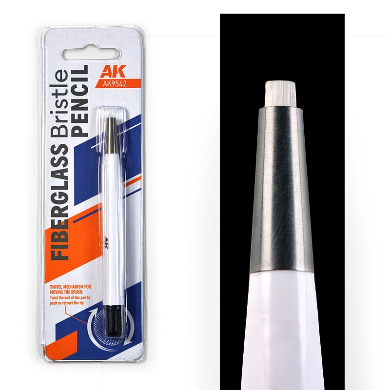 AK Fiber Glass Bristle Pencil (abrasive scratch brush with fiberglass bristles)