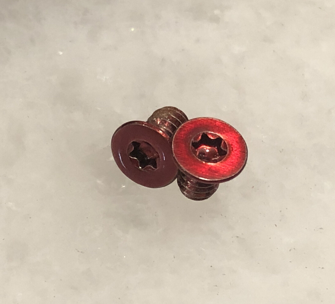 Red Pivot Torx Screws For Spyderco Shaman C229GP C229GPBK Knife Set of 2pcs