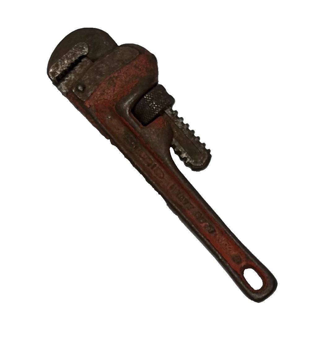 Vintage RIDGE 6" Pipe Wrench The Ridge Tool Co. Elyria, OH USA