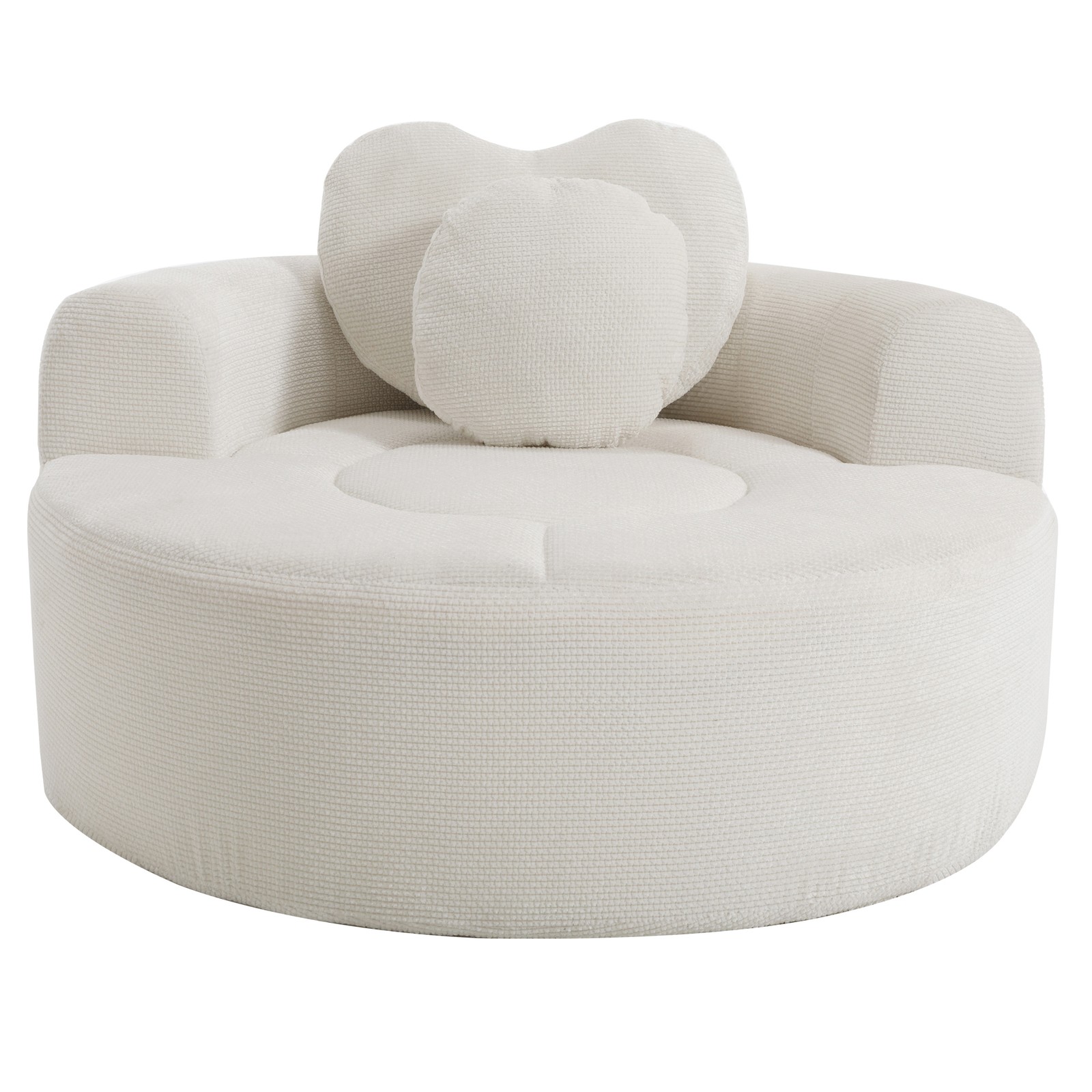 Round Sofa Bed with Memory Foam Sectional Couches for Living Room, Cloud Couch