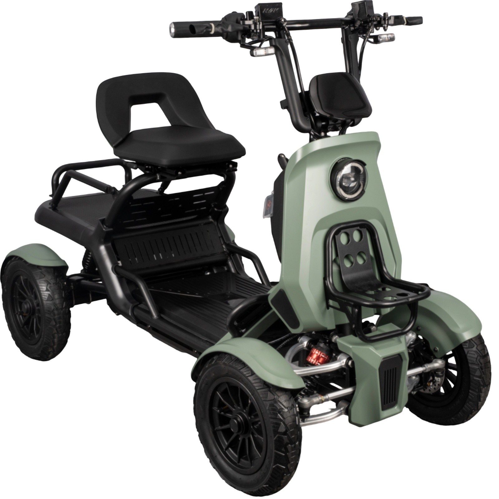 500W All Terrain 4 Wheel Mobility Scooter 48V 50KM Range For Beach Lawn - Green