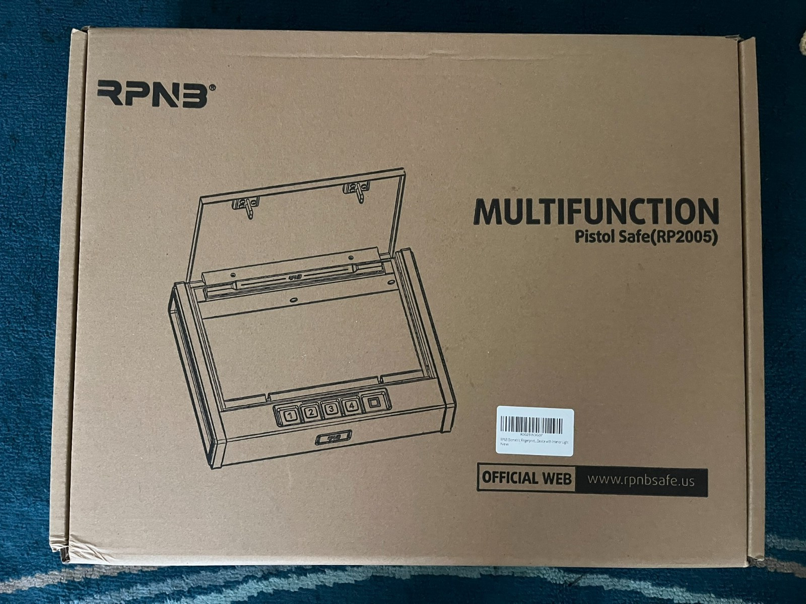 RPNB Gun Safe, Quick Access Gun Safe for Handgun, Pistol Safe with Biometric