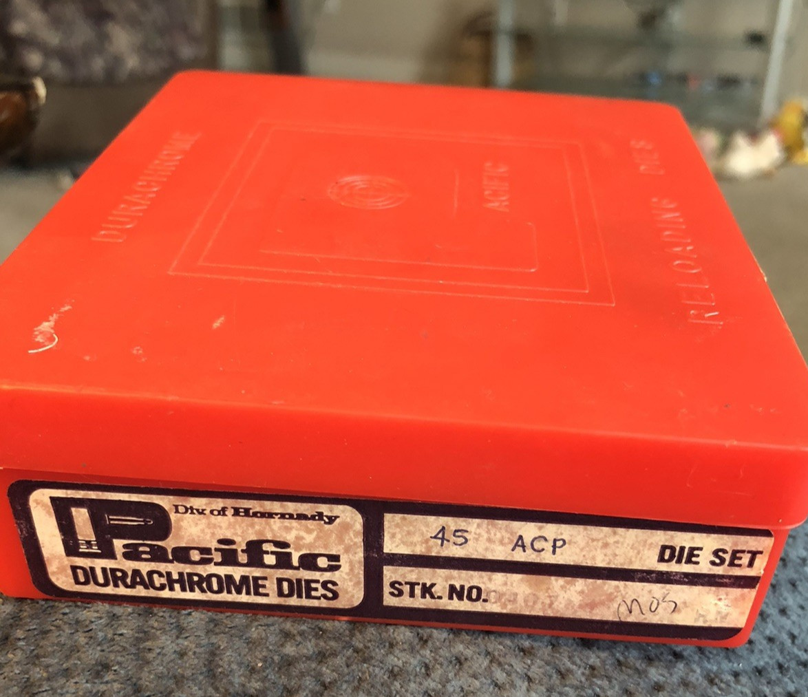 Pacific Durachrome 45 ACP Reloading Die Set 3 Die Set