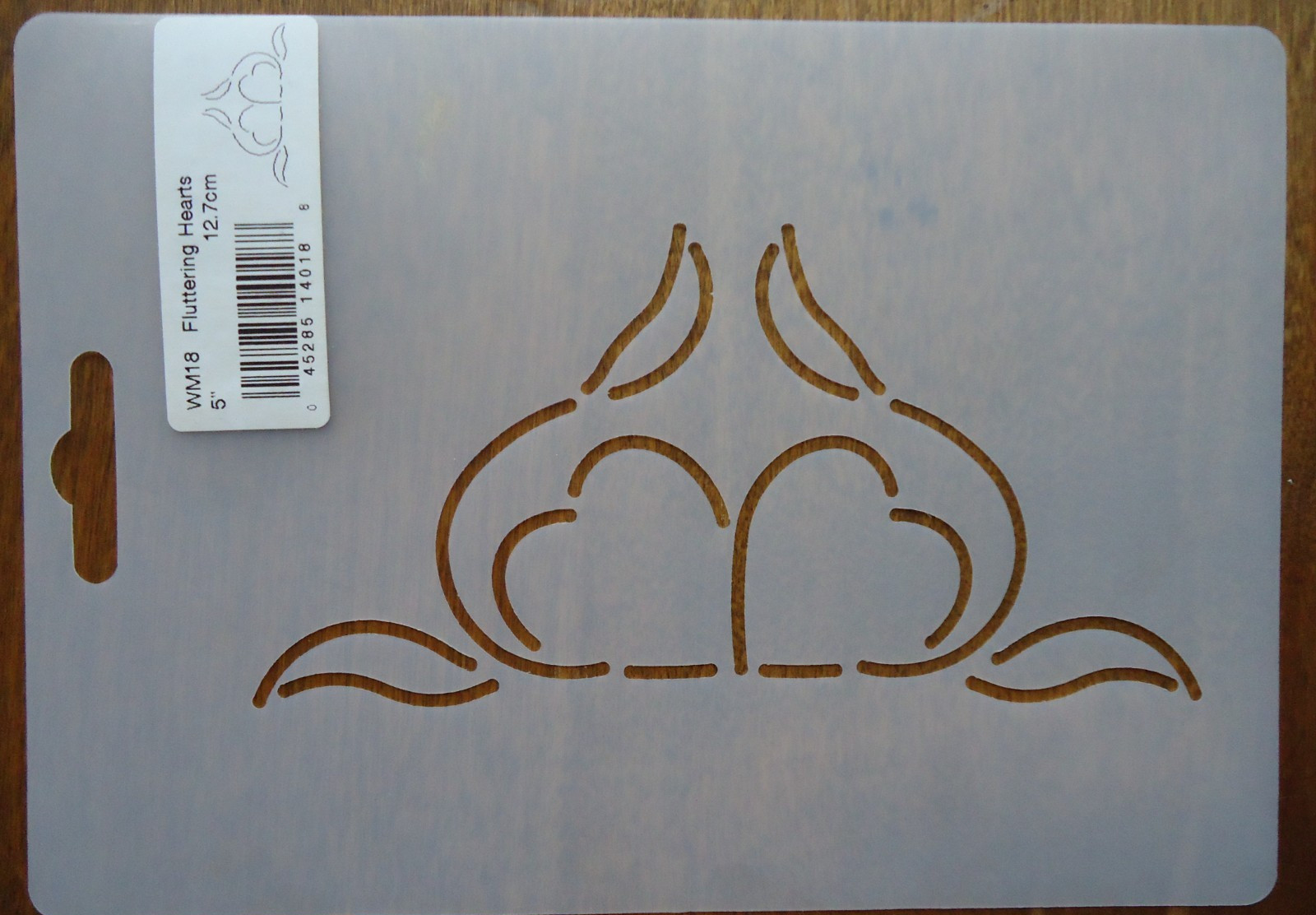 Stencil Quilting  WM18 Fluttering Hearts quilt crafts embroidery QC 5" 12.7cm