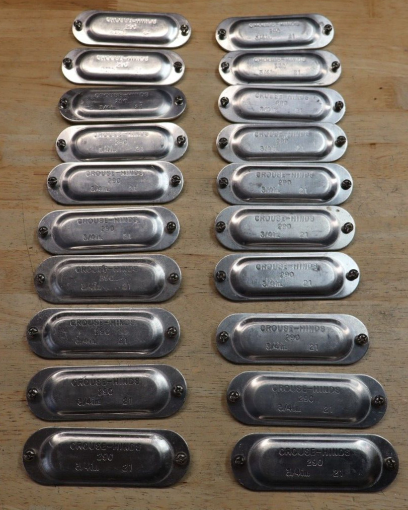 LOT OF 20 CROUSE-HINDS 290 CONDUIT BODY COVER 3/4"    - C6