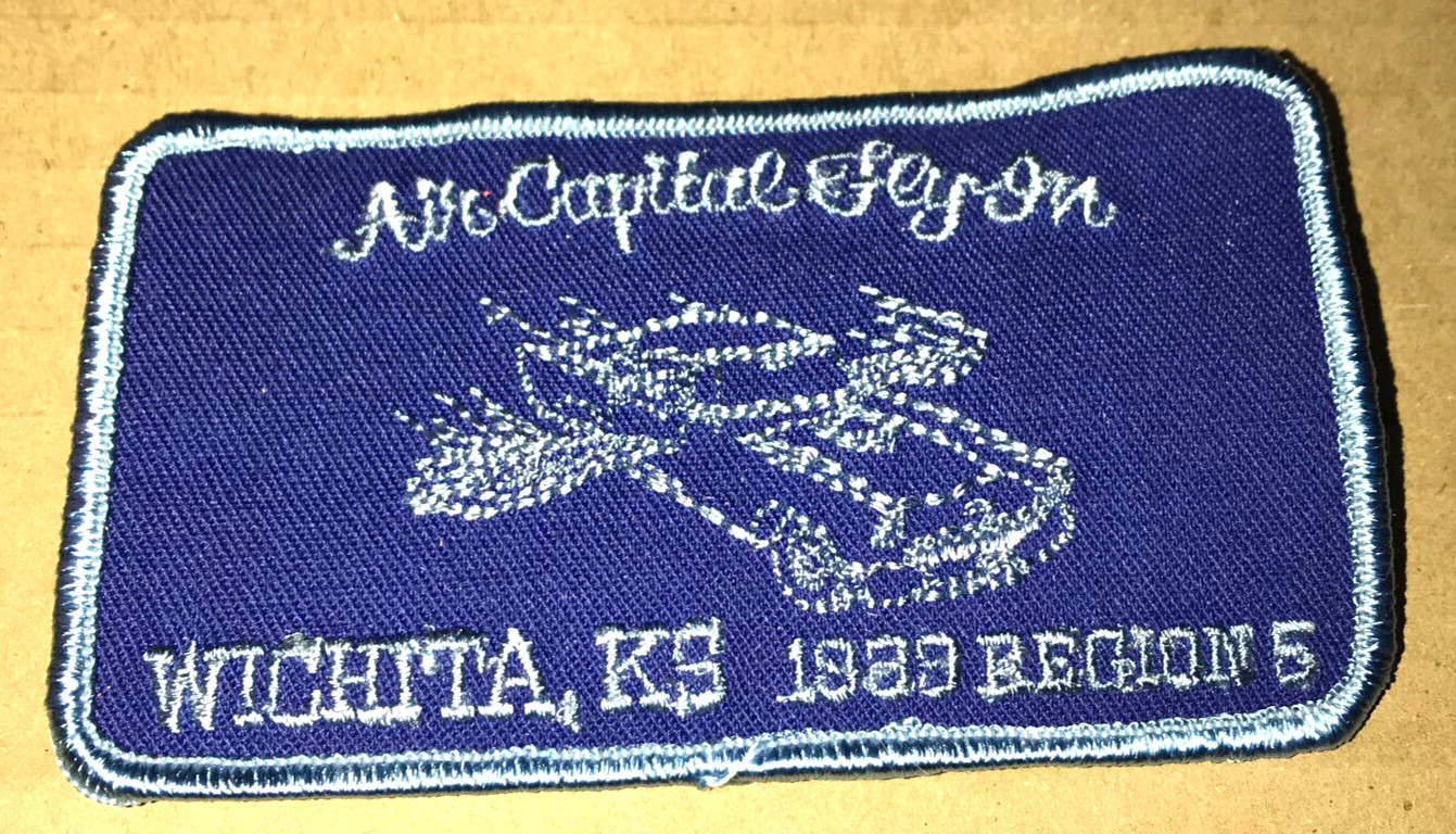 Vtg PATCH Air Capital Fly In Wichita KS Kansas 1989 Rgn 5 T-Bird Thunderbird