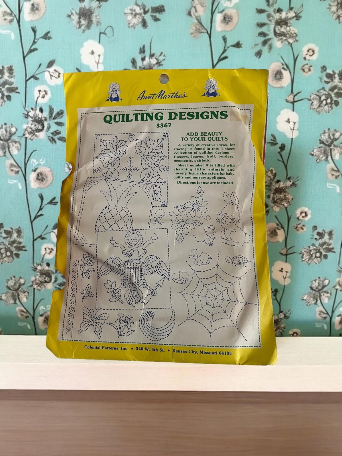 3367 Aunt Martha's Quilting Designs Quilt Templates & Stencils
