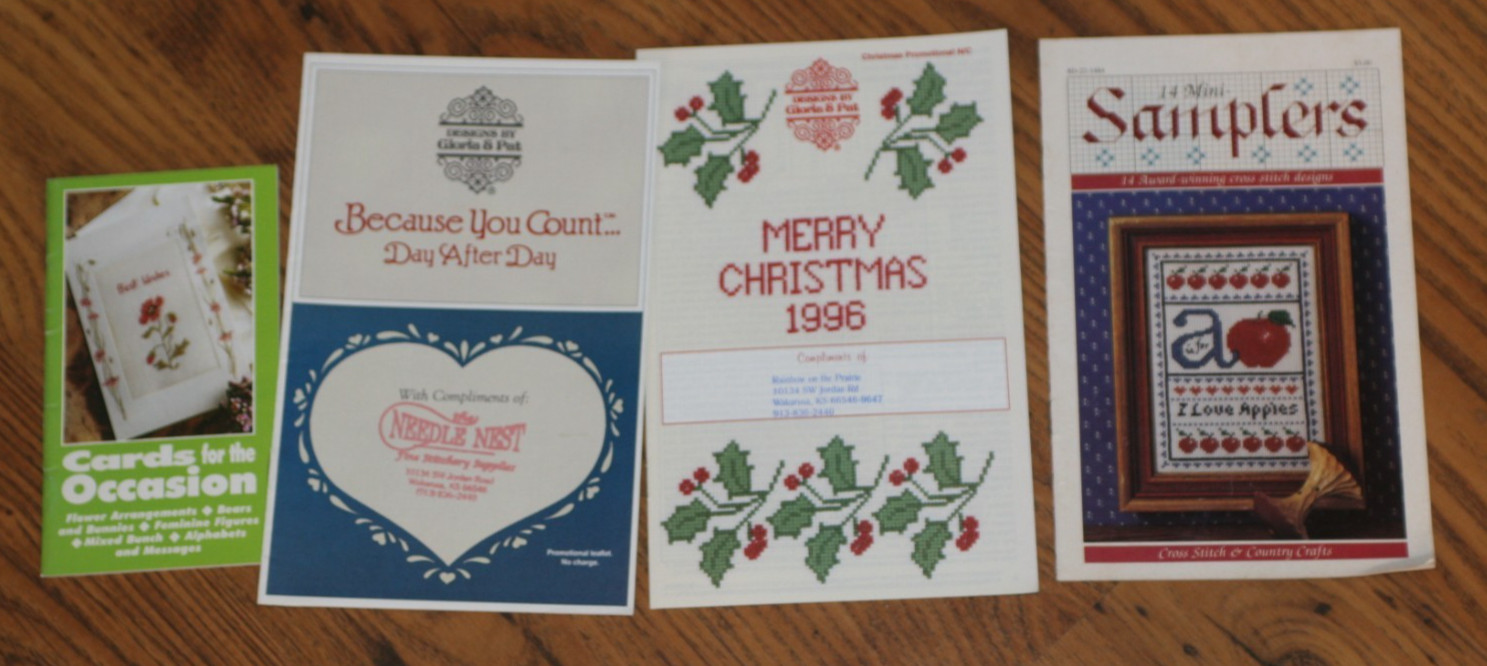 Set of 4 Asstorted Cross Stitch Booklets - Vintage