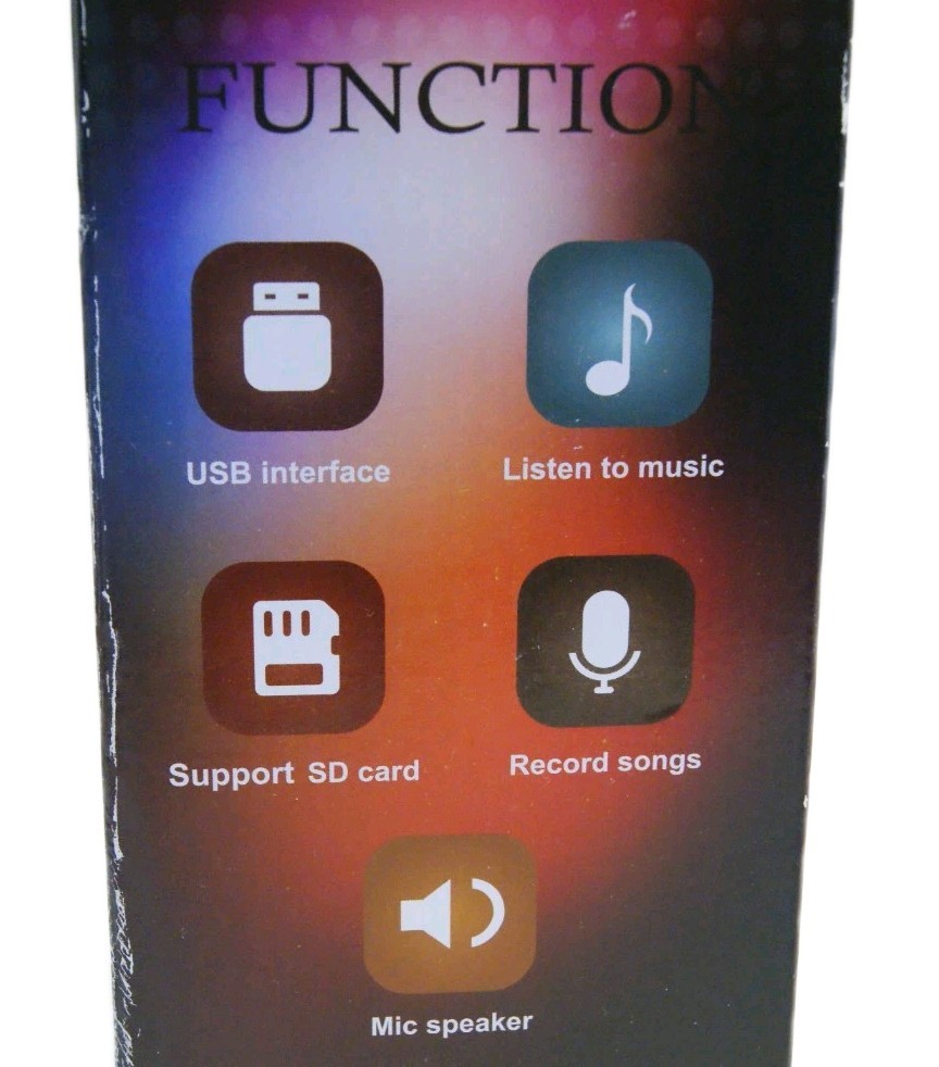 BONAOK Bluetooth Karaoke Microphone – Wireless Handheld Mic LED Lights Open Box