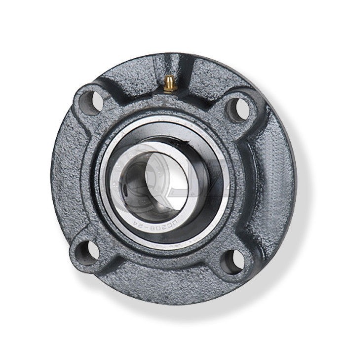 40 mm 4-Bolt Piloted Flange Cast Iron UCFC208 Mounted Bearing UC208+FC208 QTY:1
