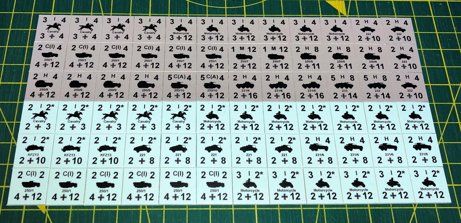 Panzer Leader + PanzerBlitz Recon, for Avalon Hill, 72 counters + 4 scenario