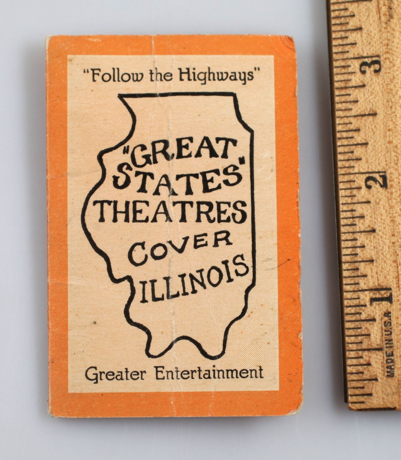 1928 Great States Theaters Cover Illinois Map Hotel St. Clair Eastlake Chicago