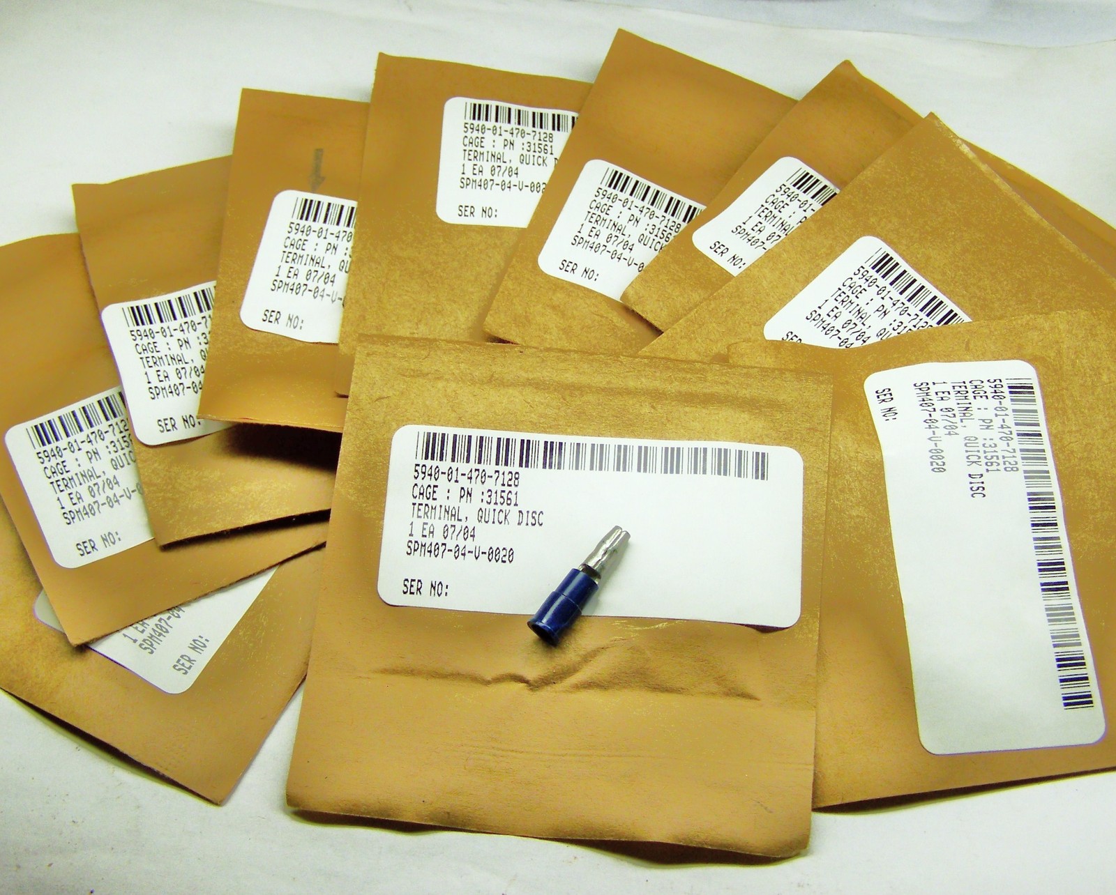 10  NMC 31561 NEW AIRCRAFT QUICK DISCONNECT SNAP TERMINAL PLUG 14 AWG .156/.180