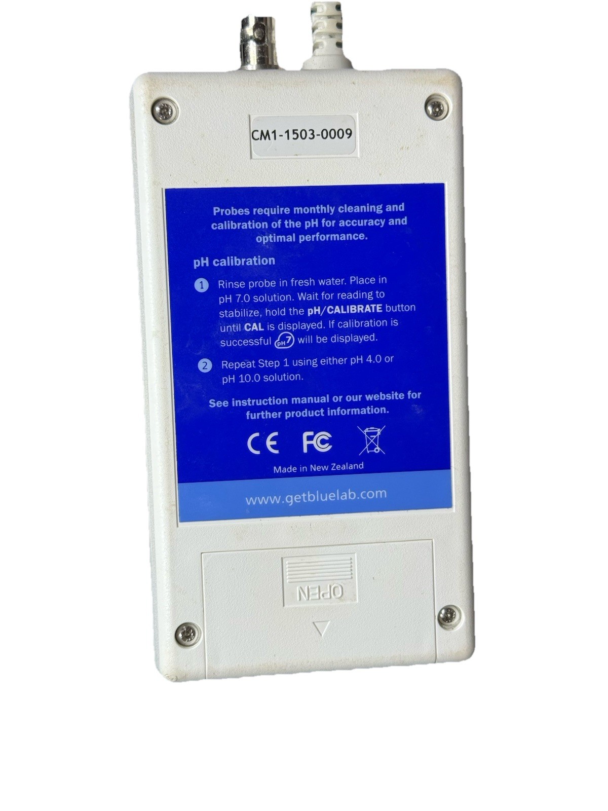 Bluelab Combo Meter pH EC Temperature Nutrient Solution Tester Kit Probes Case