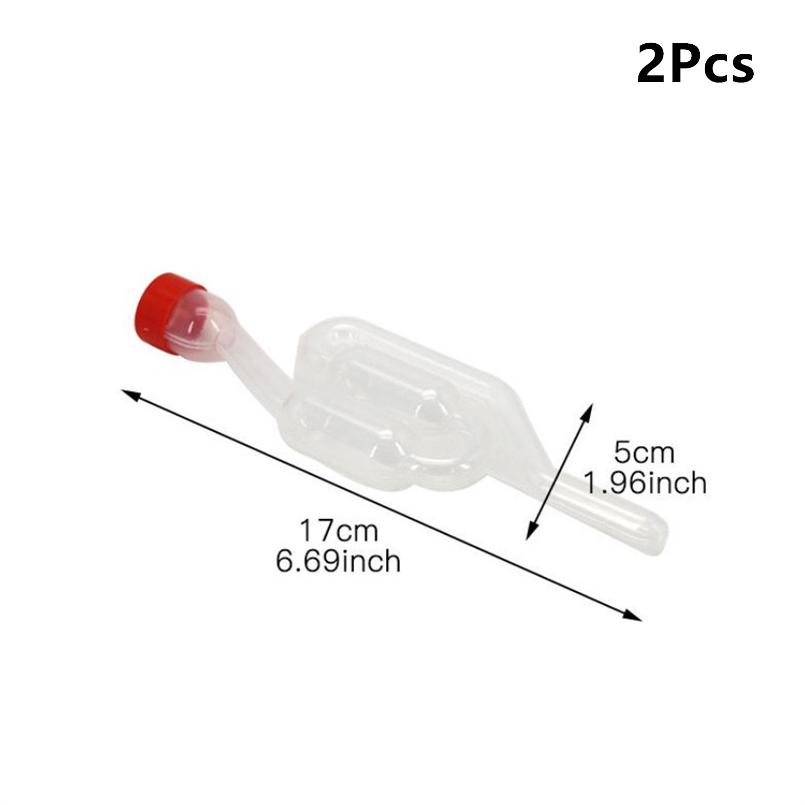 2PCS One-way Transparent Plastic Wine AirLock Beer Brewing Fermentation Valve