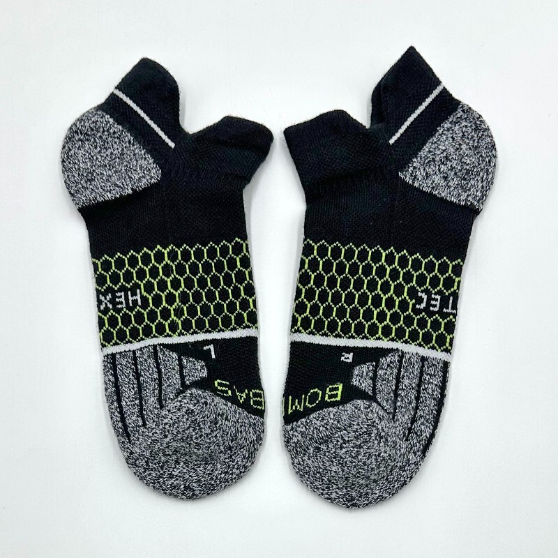 4 pair Bombas Men's Honeycomb Golf Ankle Socks Cushion Size Med 6-8 black