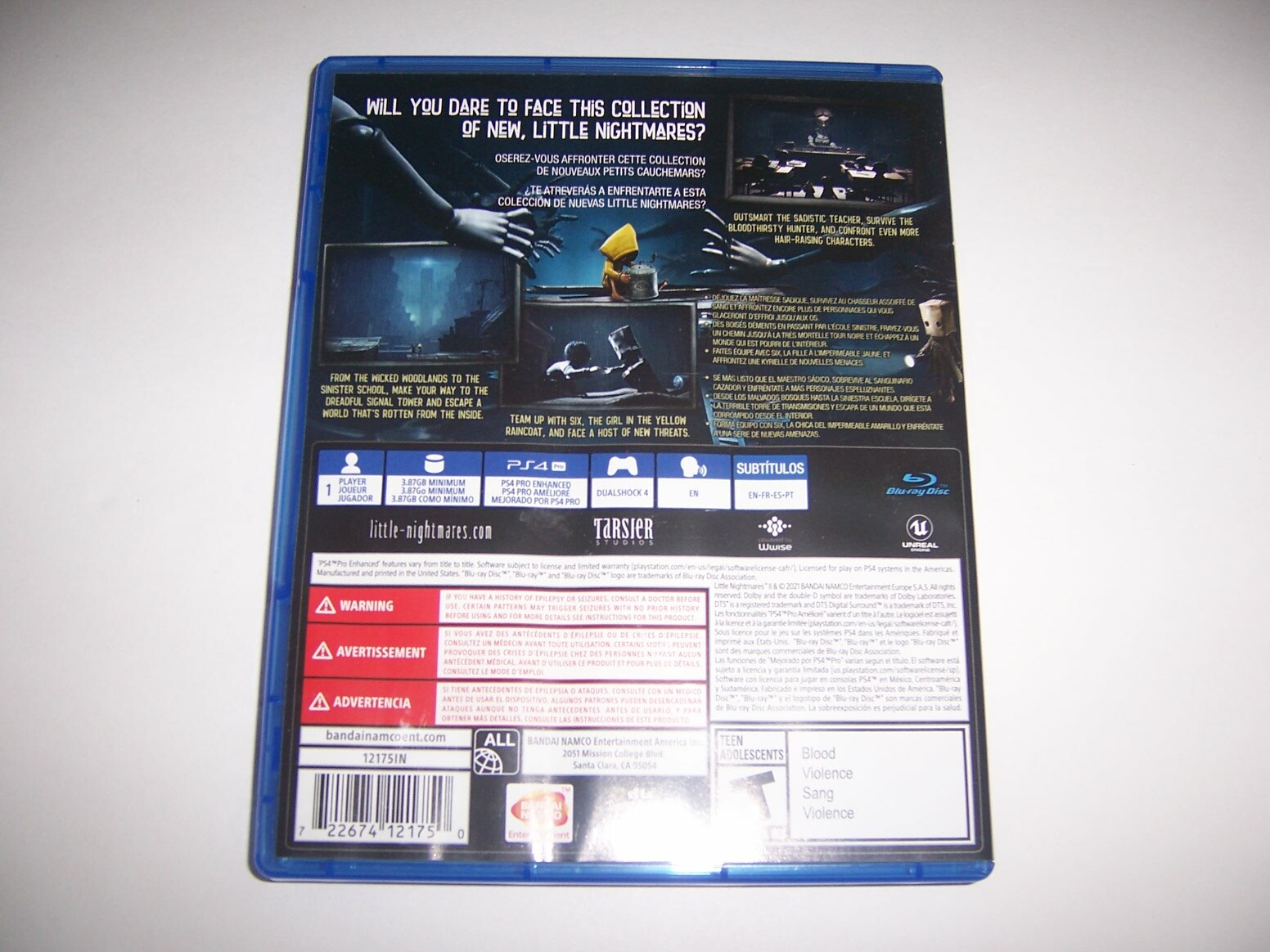 Replacement Case Little Nightmares II Sony PlayStation 4 Original Box Authentic