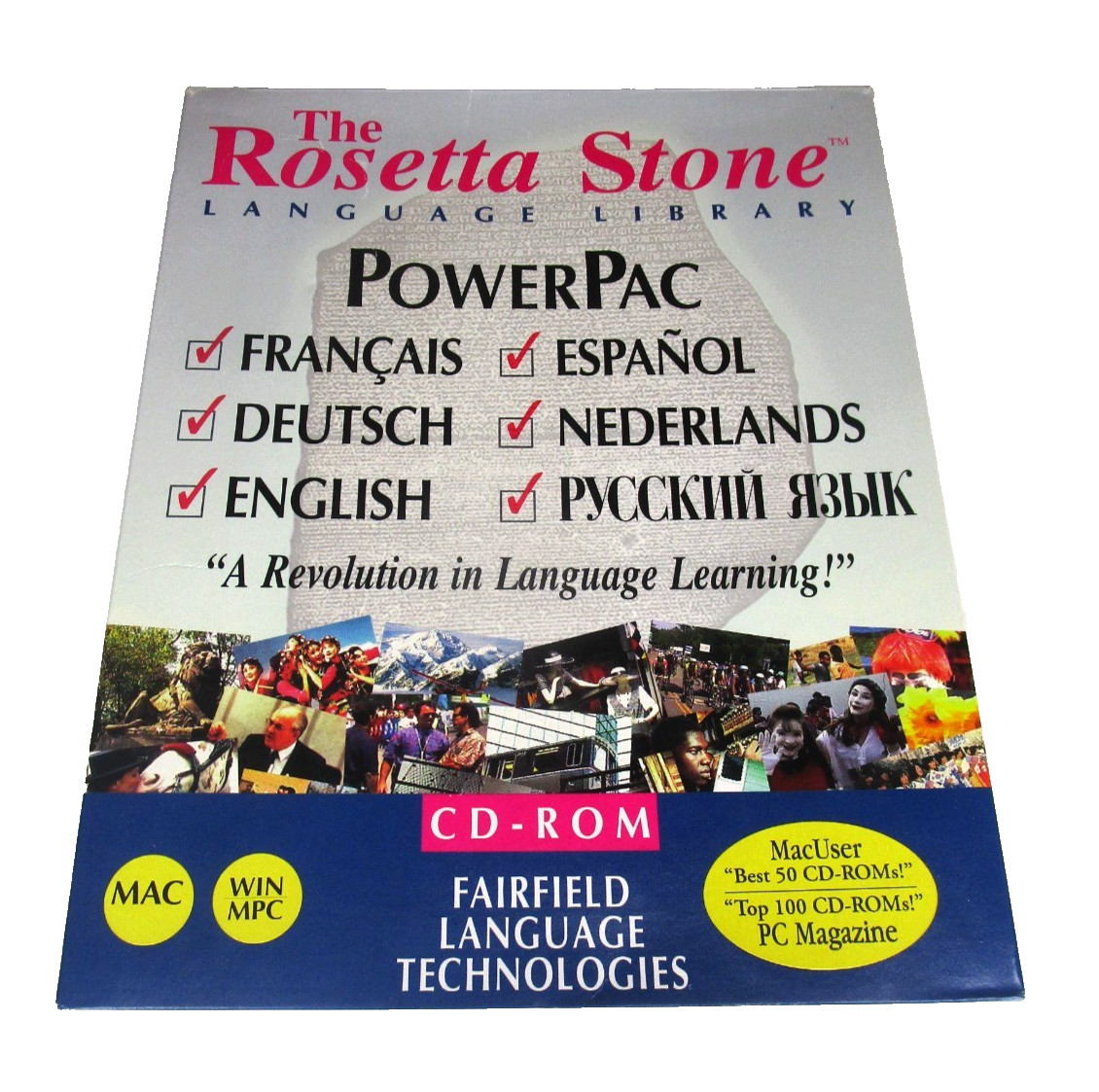 NEW~The Rosetta Stone Language Library Power Pac~6 Languages Introduced~CD-Rom