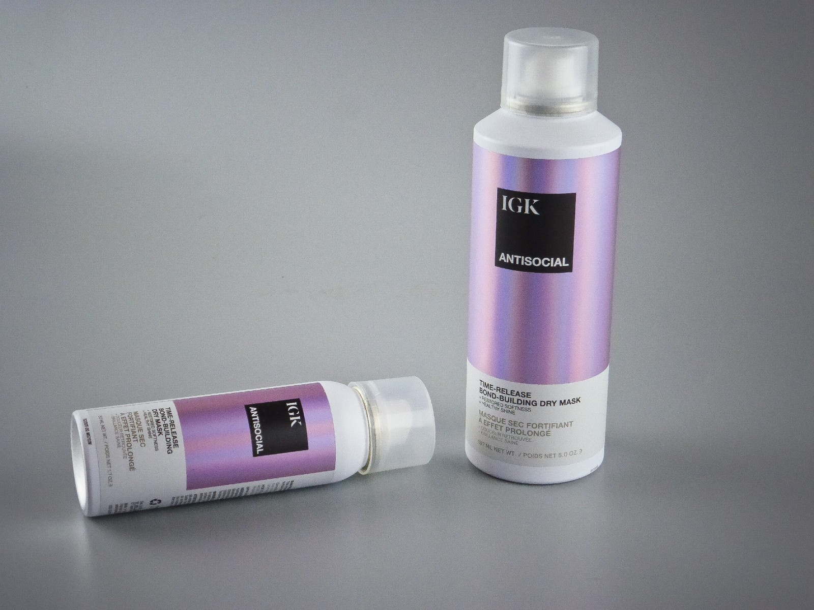 IGK Antisocial Time Release Bond Building  Hair Mask - Full & Travel Size Set
