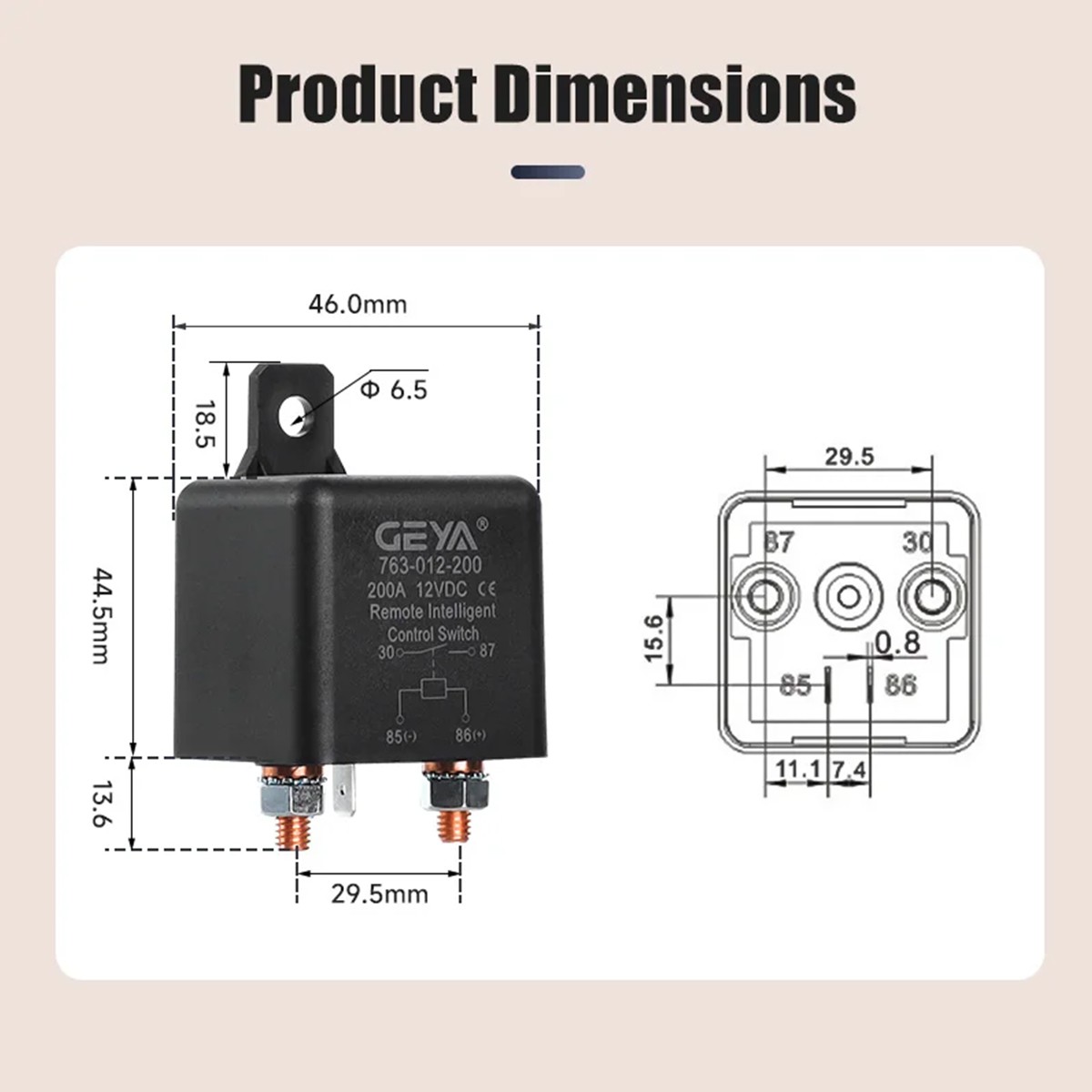 12V 200A Remote Battery Disconnect Kill Switch Anti Theft Auto Isolator D type