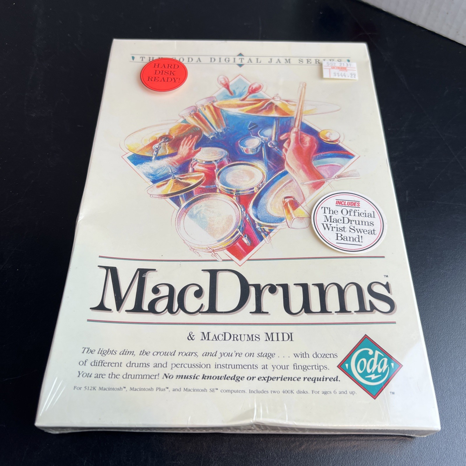 VTG Computer Program Macdrums 512k Macintosh Plus SE Coda Sealed New HTF MIDI