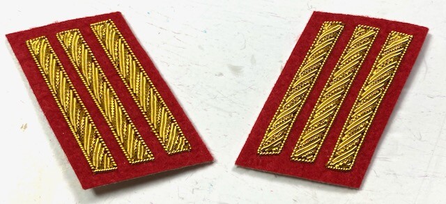 CIVIL WAR CS COFEDERATE CAPTAIN FROCK COAT COLLAR INSIGNIA-ARTILLERY