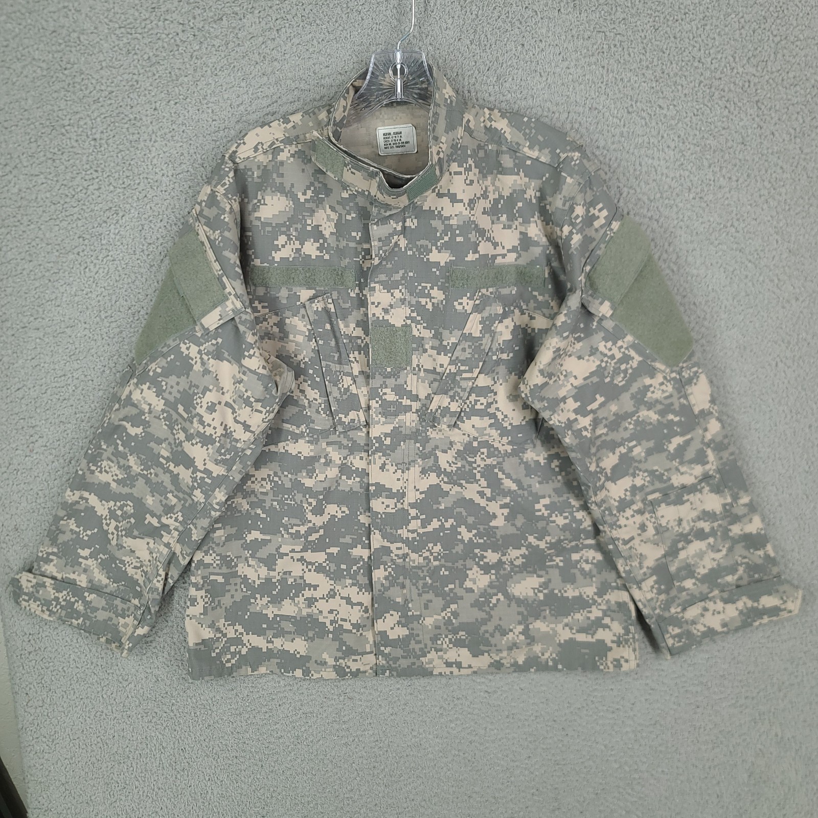 ACU Digital Uniform Coat Mens Medium Green Camo Army Combat Full Zip Military