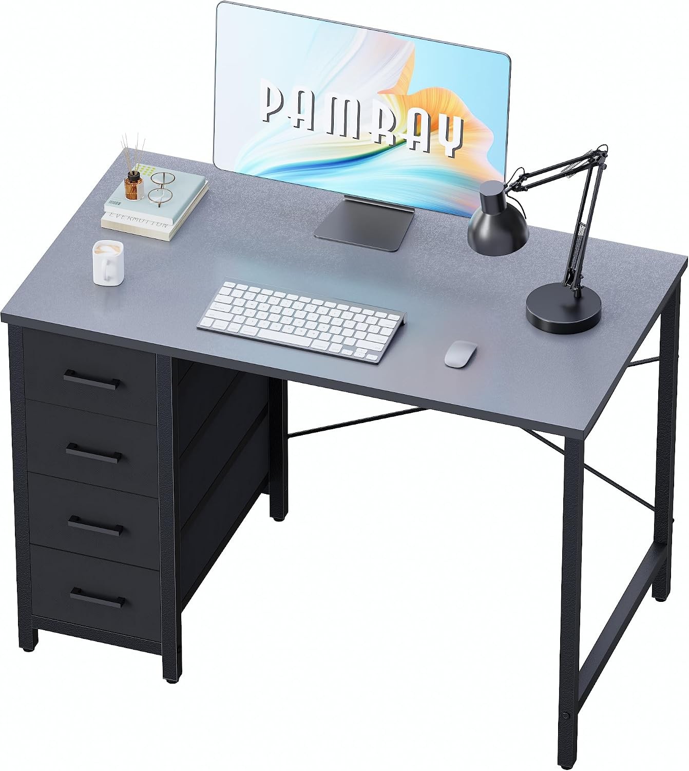32 Inch Computer Desk with 4 Drawers Small Office Desk for Home Bedroom