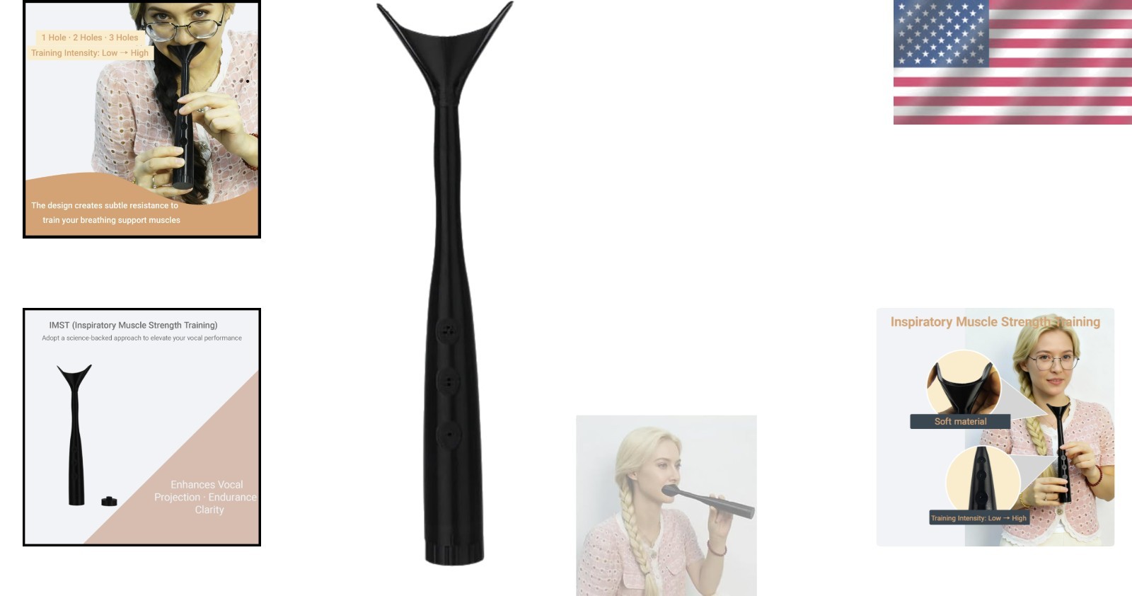 Compact 3D Printed Vocal Straw Tool for Singers & Public Speakers - Lightweight