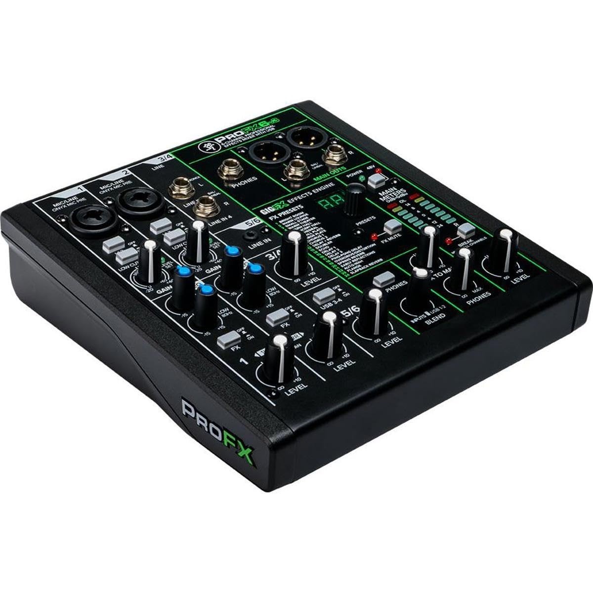 Mackie ProFX6v3 Used 6-Channel Analog Mixer with USB & Onyx Preamps