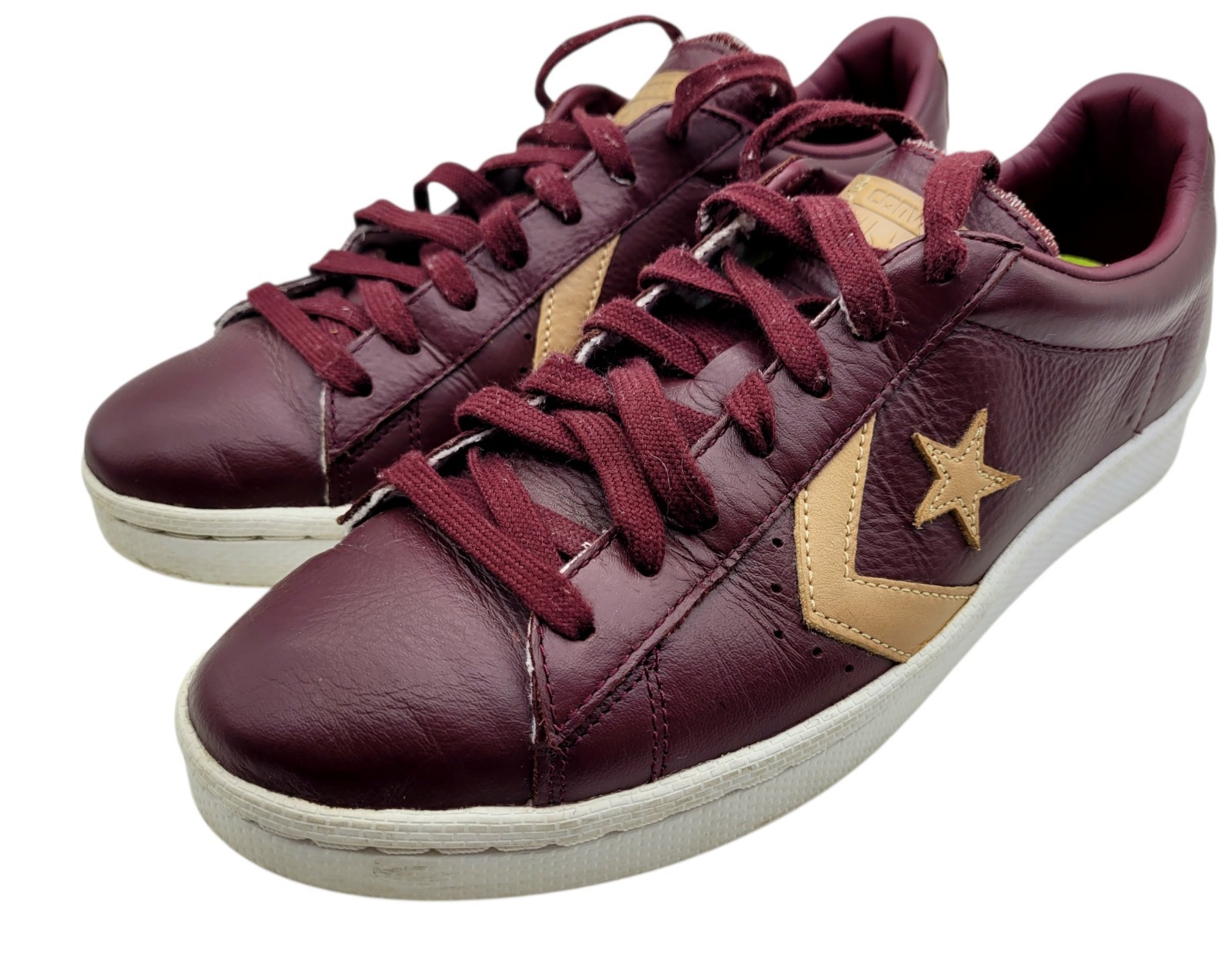Mens Sz 9 Womens Sz 10.5 - Converse Pro Leather 76 Ox Deep Burgundy 155665C