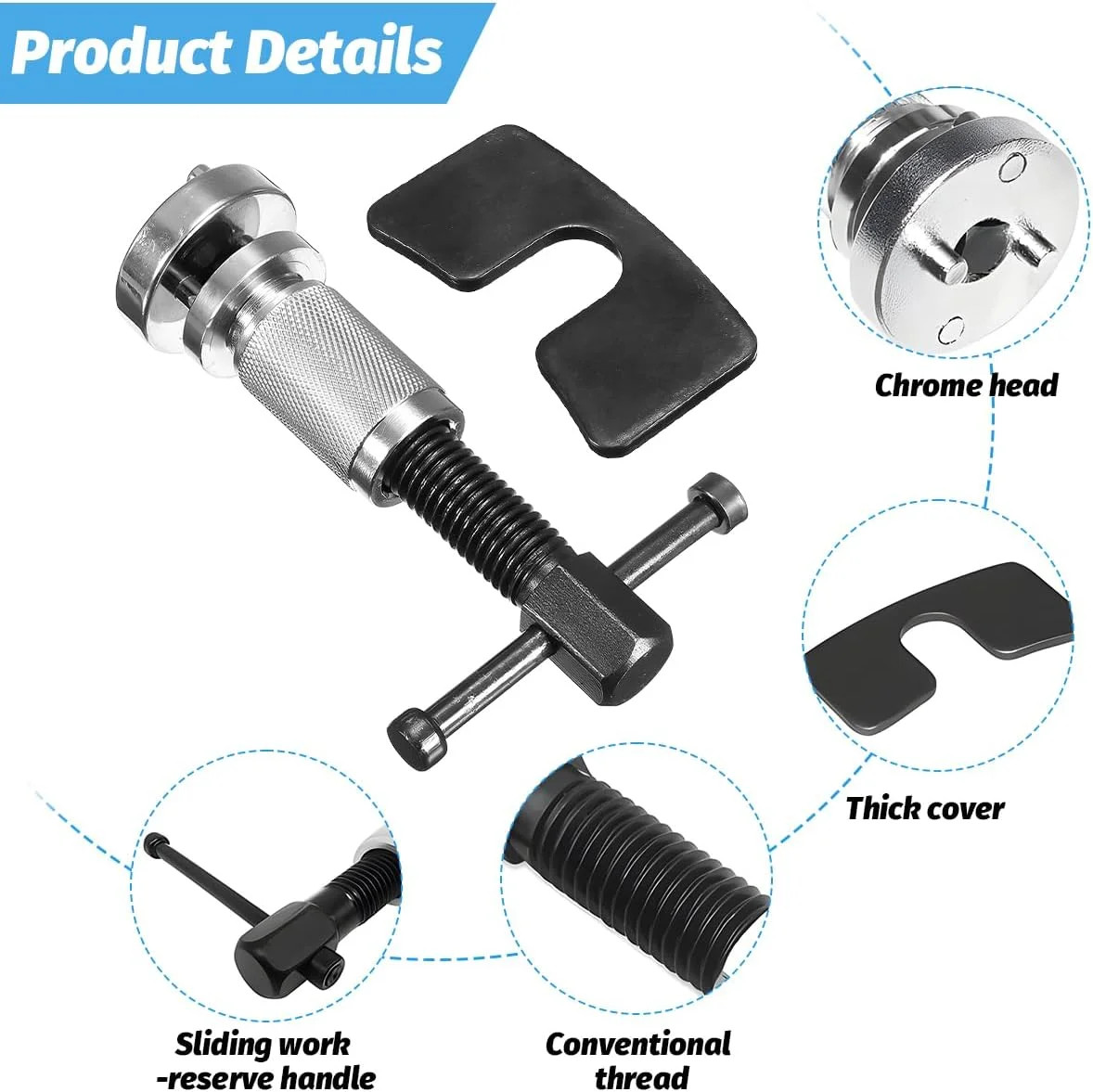 Disc Brake Caliper Piston Rewind Tool Car Rear Brake Pad Wind Back Tool