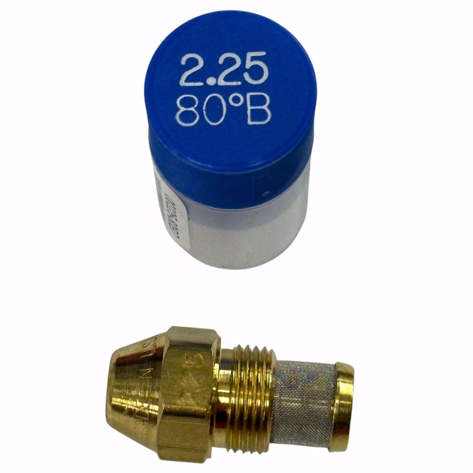 DELAVAN 2.25 GPH 80° B SOLID CONE NOZZLE W/ MESH STRAINER
