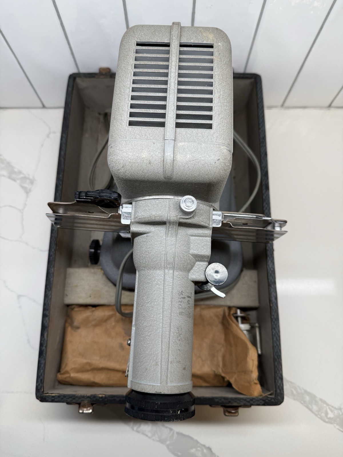 Viewlex V-27 Motor Fan Cooled Projector W/ Case - Read Description