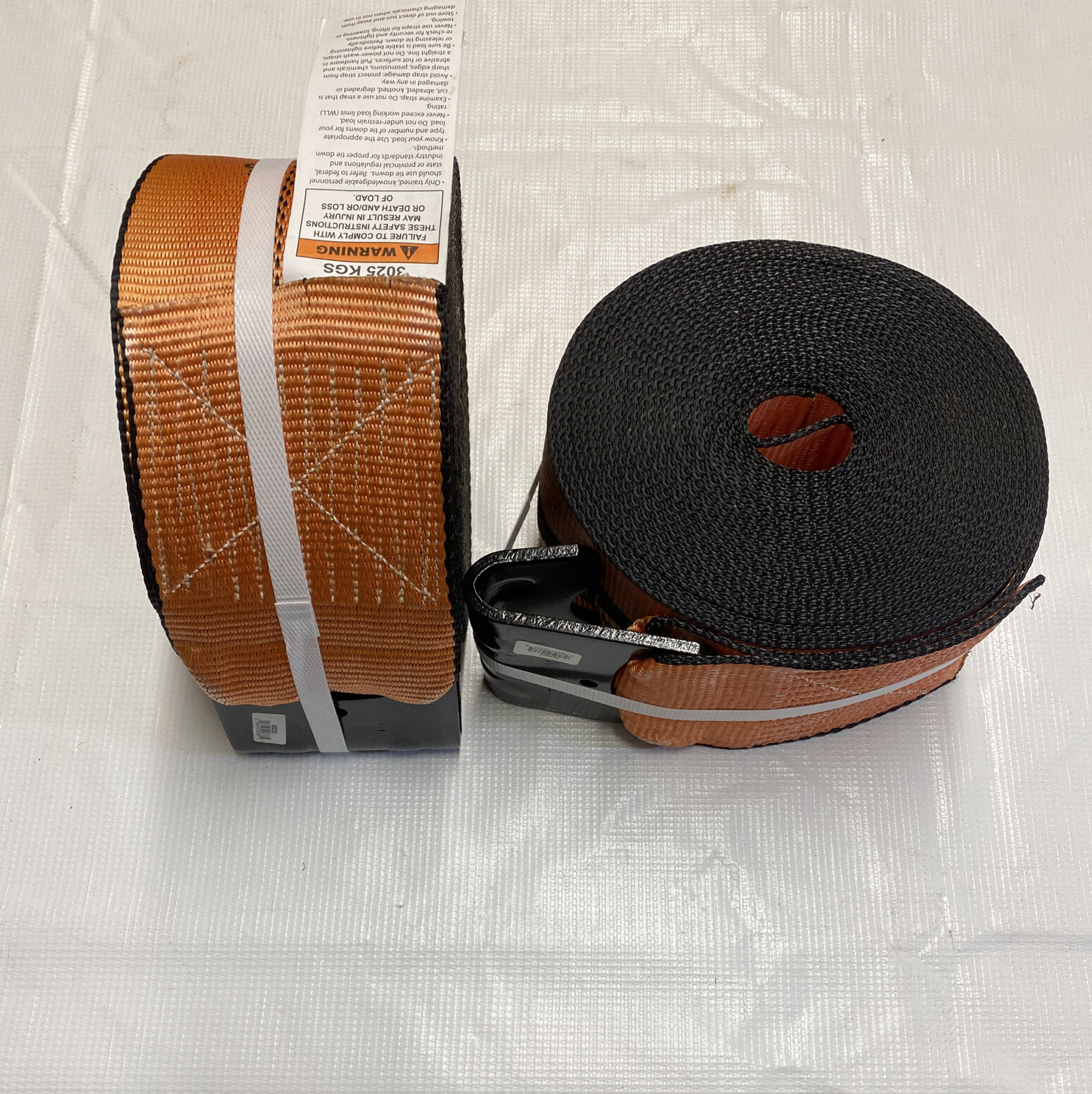 2-Kinedyne 4” x 30’ Winch Straps w/Flat Hook 4830D3  WWL 6,670LBS New, Free Ship