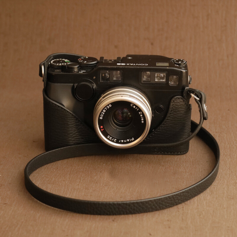 Genuine Real Leather Camera Bag Case Cover Protect Grip Strap for Contax G1 G2