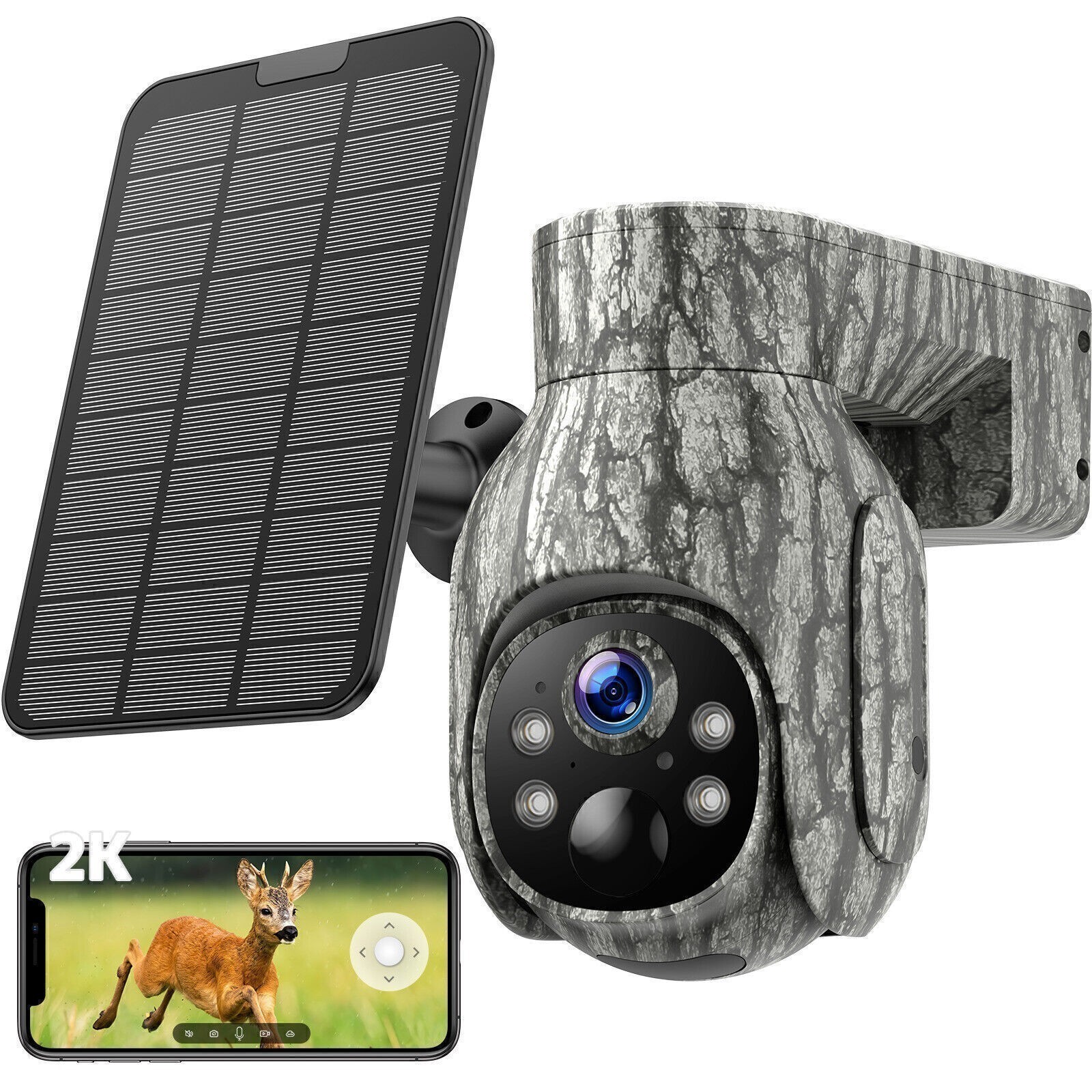 4G LTE Mobile Security Camera System Wireless Solar Battery Pan With SIM Card