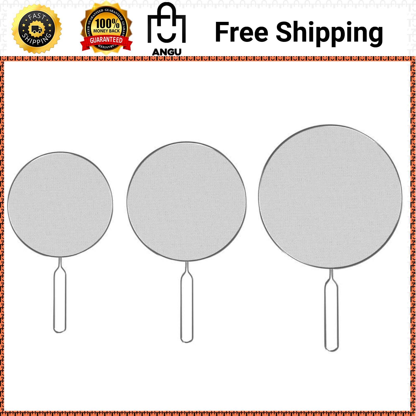 Classic Cuisine 3-Pack Stainless Steel Mesh Splatter Screen Guards Silver